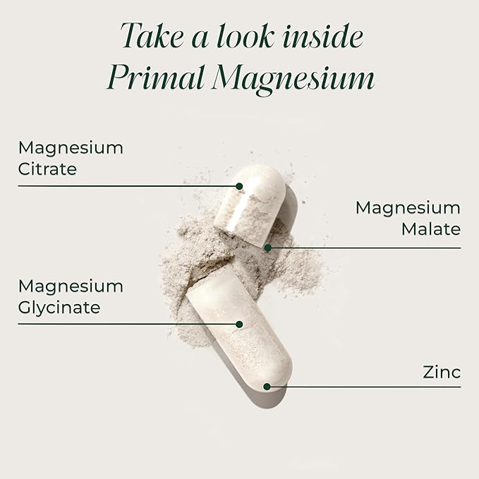 Primal Harvest Magnesium Supplement Complex 310mg by Primal Harvest with Magnesium Glycinate Citrate Malate and Zinc 2 Pack 240 Capsules