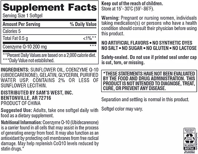 MM CoQ10 200 mg. (180 Count.)