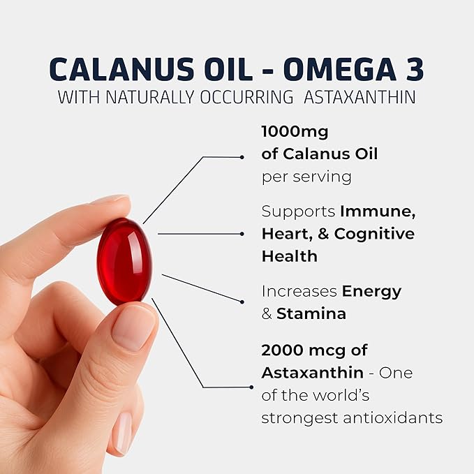 Arctic Ruby Oil - Omega 3 Supplement with Astaxanthin 2mg - Contains Essential Fatty Acids &amp Antioxidants - Supports Heart Brain Eye Skin Joint &amp Immune Health - 60 Softgels (3 Pack)
