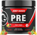 Honey Badger Pre Workout Powder Keto Vegan Preworkout for Men &amp Women Beta Alanine &amp Caffeine Sugar Free Natural Energy Supplement Fruit Punch (High-Stim)