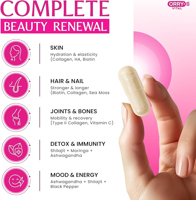 Hydrolyzed Collagen Peptides for Women &amp Men – Type I II III V X Multi Collagen Complex with Biotin VIT C Hyaluronic Acid &amp 92+ Trace Minerals for Hair Skin Nail &amp Joint Support– 9