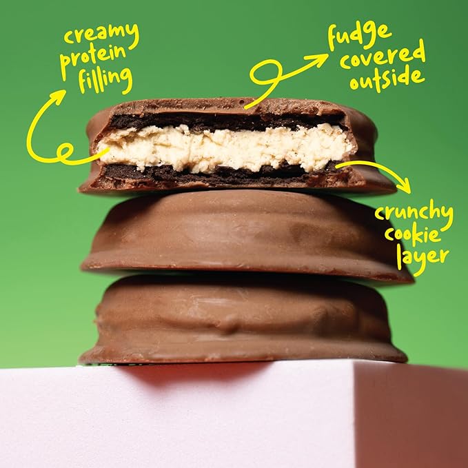 Hangryboy Protein Cookie Sandwich – 14g High Protein Gluten‑Free GMO‑Free Cookies - Perfect on The Go Protein Snack Variety Pack 12‑Count Box