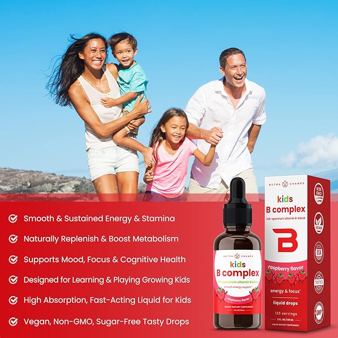 NutraChamps Magnesium Gummies &amp B Complex for Kids