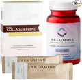 Relumins Premium Collagen &amp Advanced Gluta-1000 Bundle - 10 Sachets of Marine Collagen (Vanilla Flavor) + 60 Vegetarian Capsules - Supports Healthy Radiant Skin
