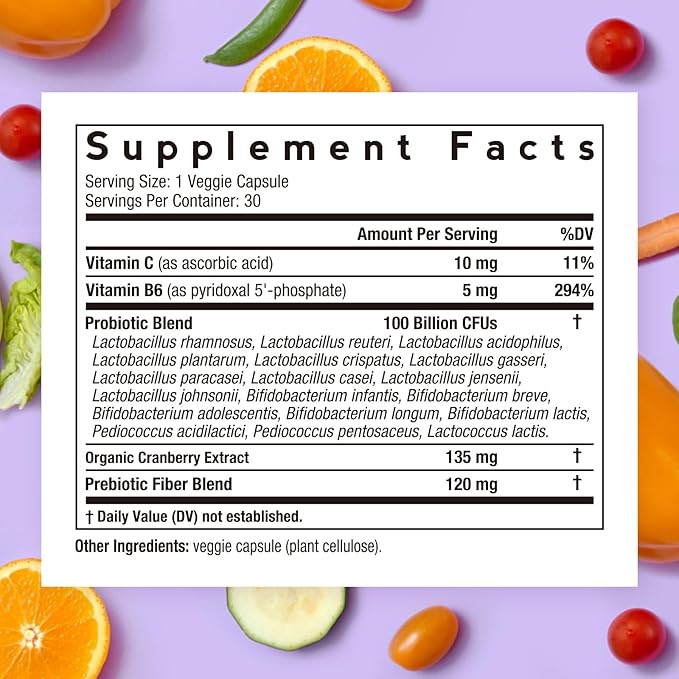 Doctor's Recipes Women's Probiotic 100 Billion CFU 30 Capsules and Magnesium Glycinate 420mg with Vitamin B6 &amp D3