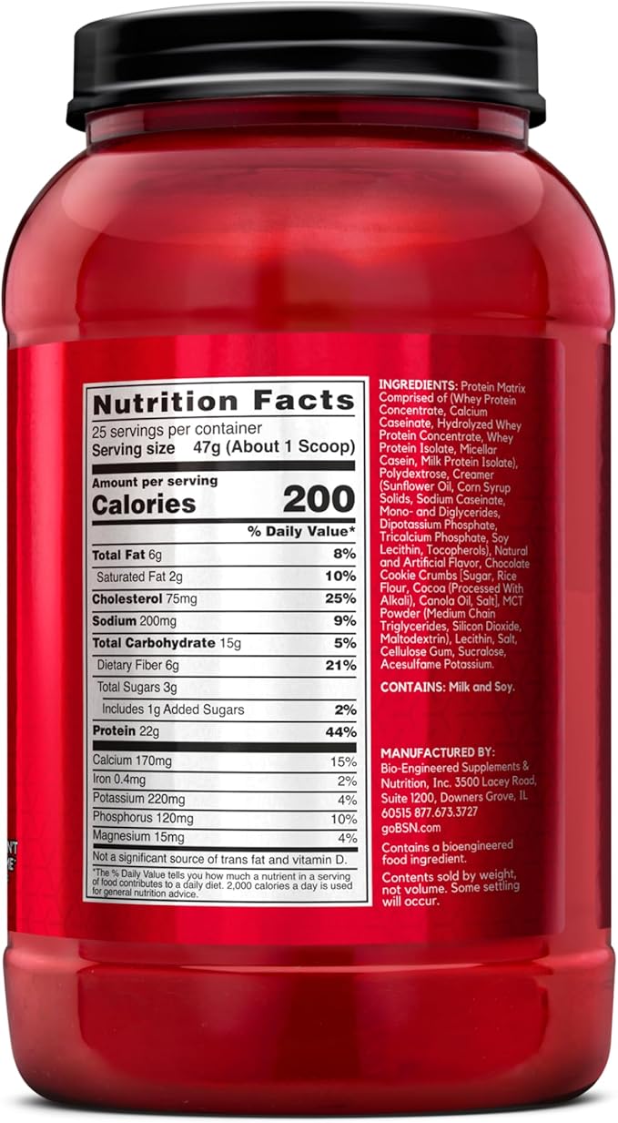 BSN Syntha-6 Whey Protein Powder Cold Stone Creamery- Cookie Doughn't You Want Some Micellar Casein Milk Protein Isolate Powder 25 Servings