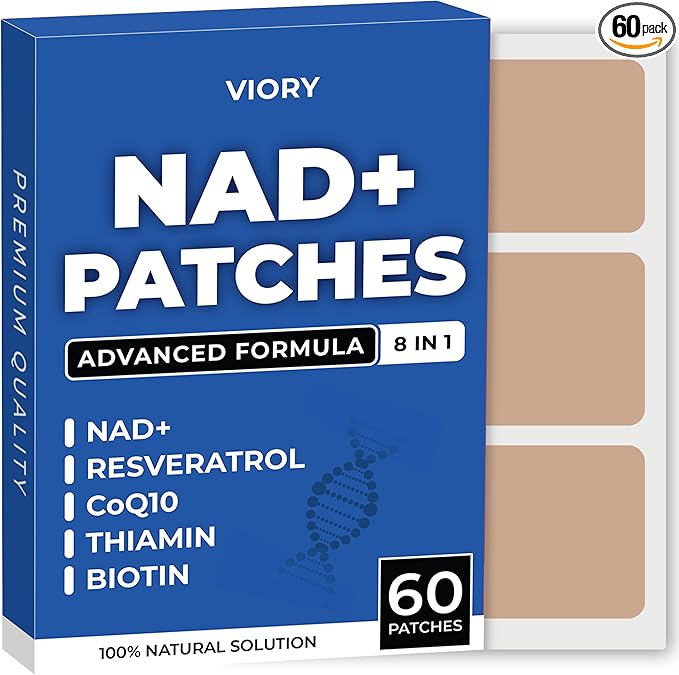 VIORY NAD Patches for Women &amp Men | NAD+ Patch for Energy &amp Healthy Aging | with CoQ10 &amp Nicotinamide | 60 Day Supply