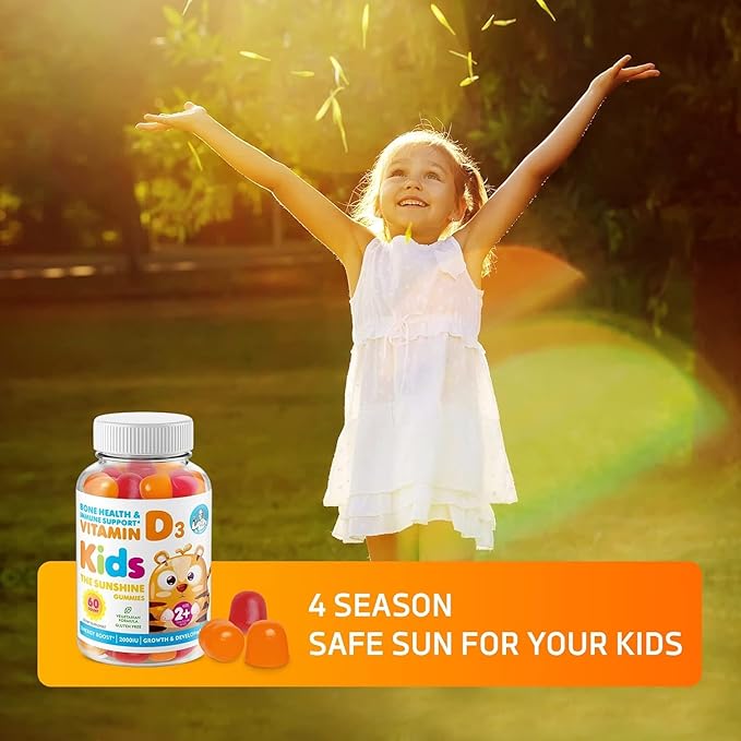 DR. MORITZ Vitamin D3 Gummies for Kids &amp Adults 2000 IU - High-Absorption Vitamin D Kids Gummies Supplements - Vegetarian Immune Support D3 for Adults &amp Kids (60 Count)