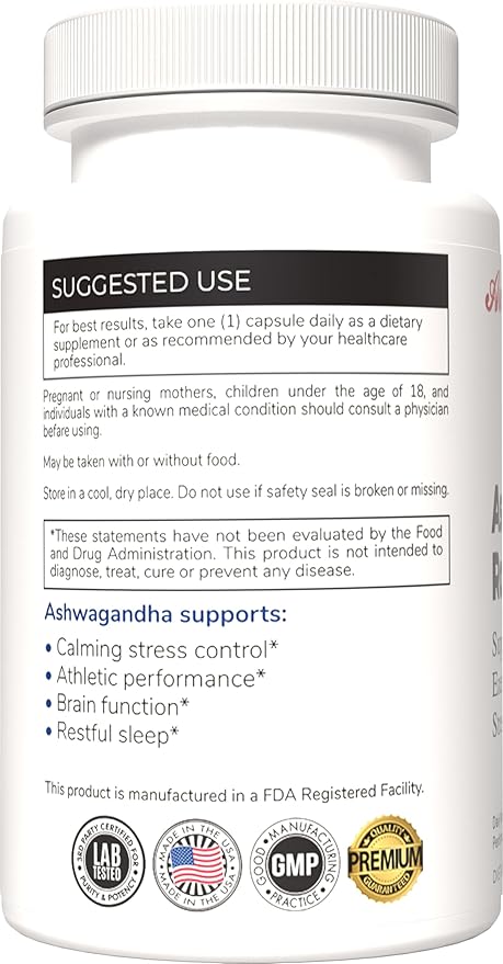 Austinootropics Ashwaganda Root Extract 500mg – Daily Adaptogen Capsules for Stress Support Mood Balance Energy &amp Focus – 100 Vegan Capsules