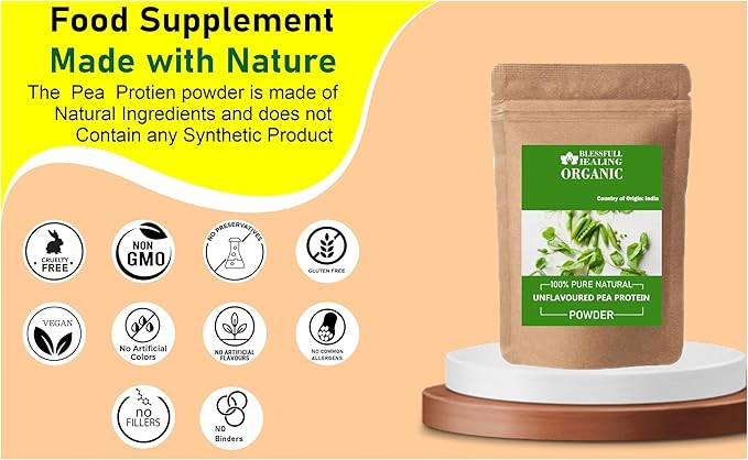 Organic Unflavoured Pea Protien Powder 100% Pure Natural 200 Gram / 7.05 oz