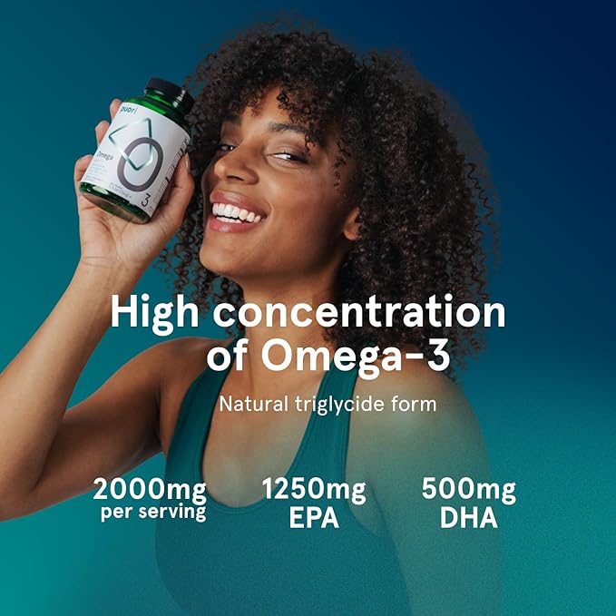 Puori Omega 3 Fish Oil - Ultra Pure 2000mg x 240 Softgels - Heart Brain and Eye Health Supplement - Burpless IFOS Certified Non-GMO Capsules - O3-2000mg EPA 1250mg DHA 500mg