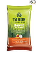 Tahoe Trail Bar Plant-Based Natural Energy Bar (1.94 Ounce Protein Bar 12 Count) High Protein Non-GMO Gluten-Free Vegan Healthy Snacks - Mango Coconut