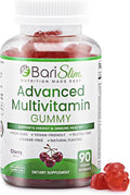 BariSlim Advanced Bariatric Multivitamin Gummies - Specially Formulated Bariatric Vitamins for Patients After Weight Loss Surgery - Supports Energy &amp Immune Health | Cherry (90 Vegan Gummies)