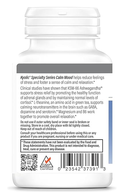 Kyolic Specialty Series Calm Mood Stress Relief &amp Mood Support* 120 Vegicaps