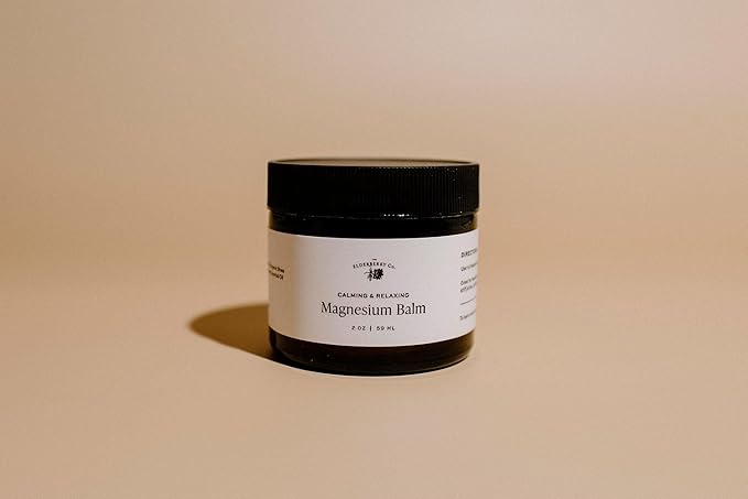 Magnesium Balm with Magnesium Chloride Organic Jojoba Oil Organic Shea Butter Lavender Essential Oil and Organic Beeswax (2 oz)