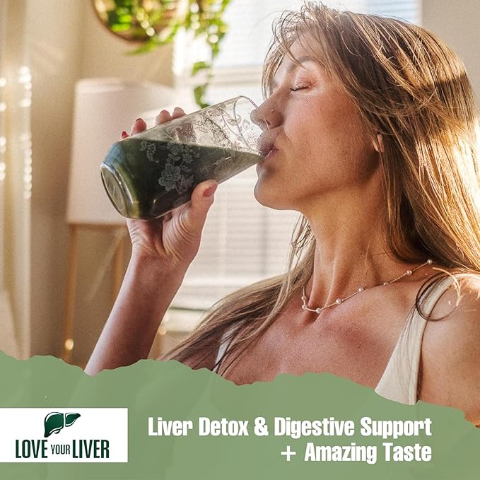Detox Cleanse Powder - 84 Total Servings of Liver Cleanse Detox &amp Repair Powder with Milk Thistle Dandelion Root Turmeric Artichoke Leaf - Liver Supplement Drink for Liver Health Two Pack!