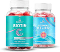 BeLive Biotin and Multivitamin D3 &amp B12 Bundle for Hair Growth Healthy Skin &amp Nails Enhanced Bone &amp Muscle Strength Hearth Health and Energy