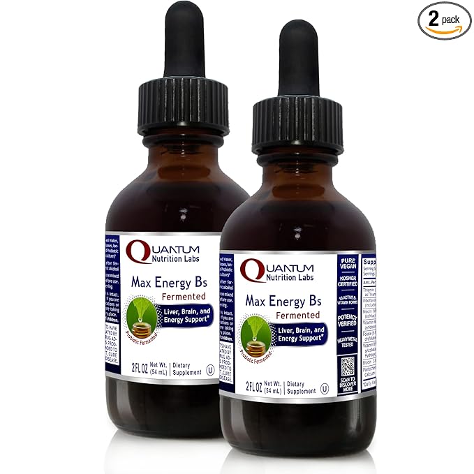 Quantum Nutrition Labs Max Energy B's - 2 Fl Oz (Pack of 2)