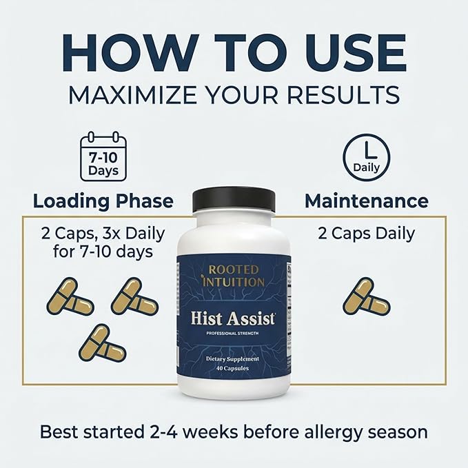 Hist Assist | Seasonal Sinus &amp Immune Balance Formula | Quercetin Bromelain NAC Nettle | Non-GMO Gluten Free | 40 Capsules