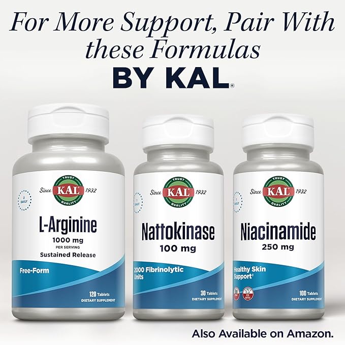 Kal 100 Mg Nattokinase Tablets 30 Count