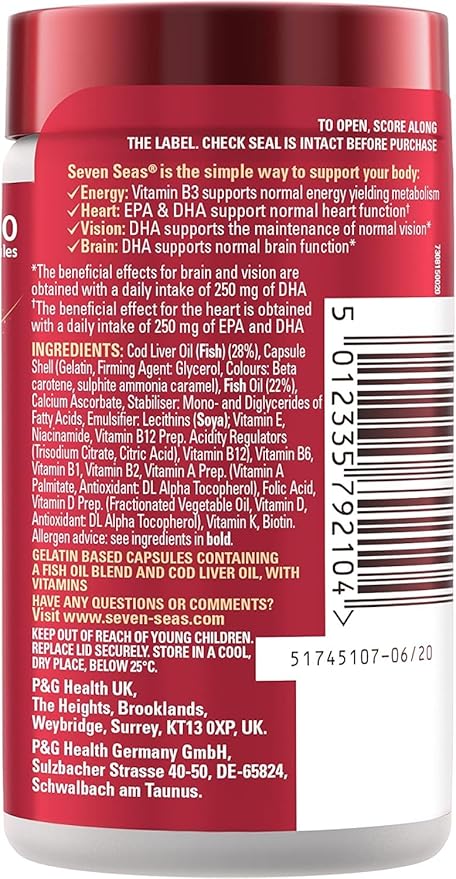 Seven Seas Pure CLO &amp Multivitamin | 90's | 4 Pack Bundle