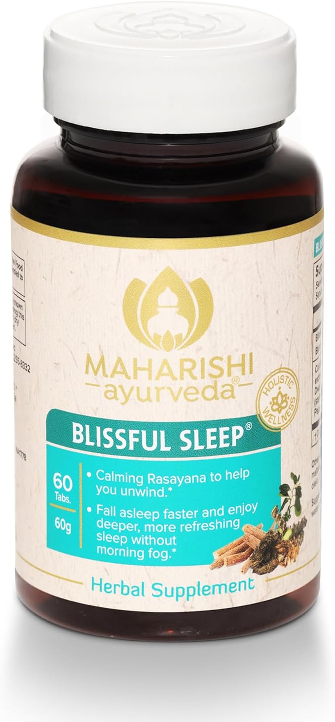 Maharishi Ayurveda Blissful Sleep® – 60 Tablets – Ayurvedic Herbal Blend with Ashwagandha Jatamansi &amp Indian Valerian – Promotes Falling Asleep Naturally &amp A Restful Night’s Sleep.*