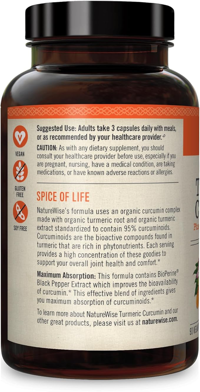 NatureWise Women's Multivitamin &amp Turmeric Curcumin 2250mg with 95% Curcuminoids &amp BioPerine Black Pepper Extract Joint Support