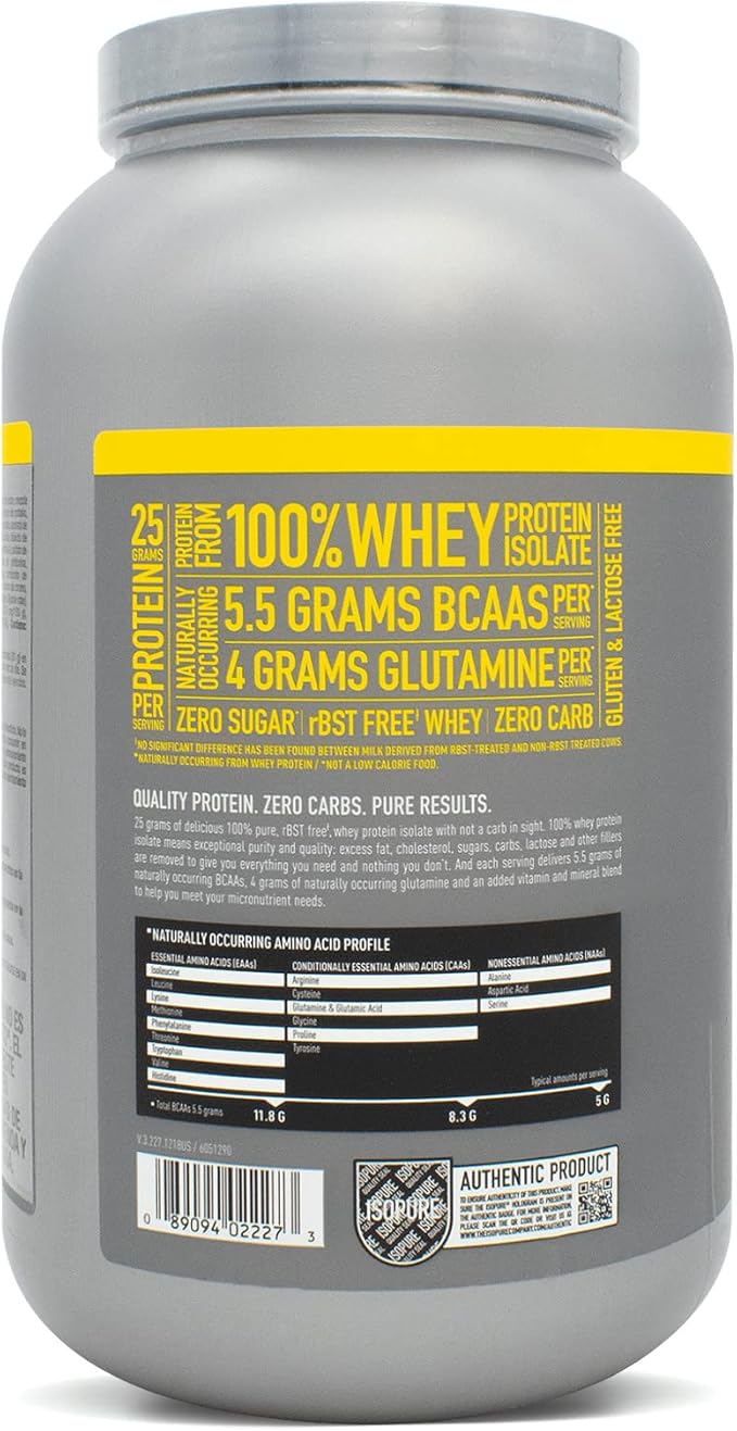 Nature'S Best Isopure Banana Cream (Zero Carb) 3-Pound Tub