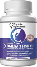 Fish Oil Omega 3 3000mg per Serving - 915mg Epa 630mg Dha 2000mg Total Omega 3 6 9 XL - 180 Capsules