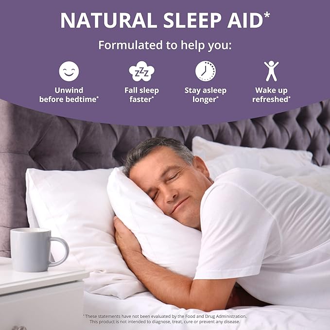 NuBest Sleep Xtra Supports Healthy Sleep for Adults - Vitamin B6 Melatonin Ashwagandha Chamomile Valerian &amp More - Non Habit-Forming (Pack 6)