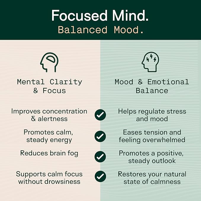 Adapt Naturals Steady Spirit Stress Anxiety &amp Mood Support Supplement for Women and Men with Ashwagandha L-Theanine Holy Basil Saffron and Lemon Balm - Stress Relief Supplement - 30 Day Suppl