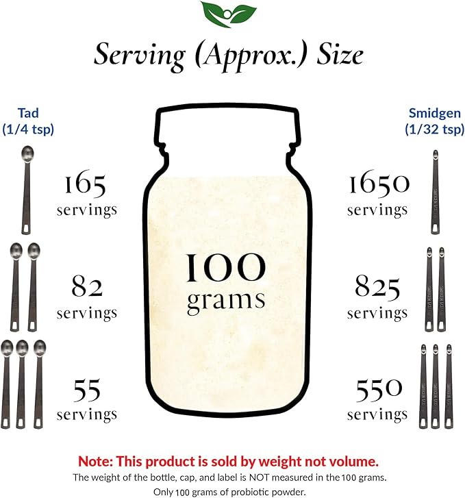 Bifidobacterium Longum Probiotic Powder 100 Billion cfu's | Made in USA | No Additives | Direct from Manufacturer | No Third-Party Storage | Immune Support | B. Longum | 100 Grams (3.52 Oz)