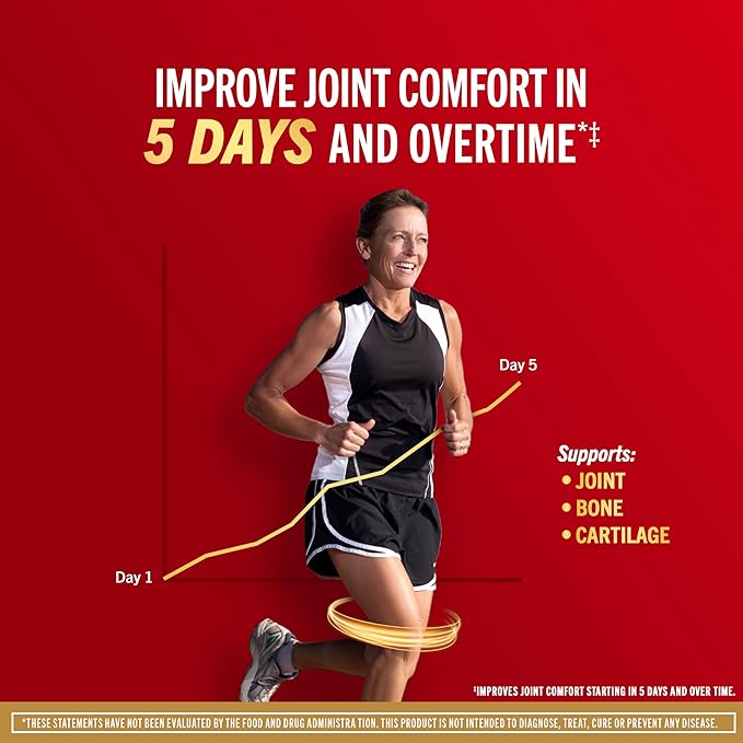 Move Free Advanced 5-Day Joint Support Supplement with Turmeric Curcumin &amp Tamarind (TamaFlex) Glucosamine &amp Vitamin D3 for Joint Health Bone Strength Cartilage and Knee Range of Motion. 9
