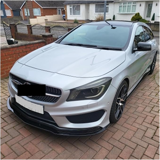 Bumper Lip Spoiler Splitter Diffuser Compatible for Mercedes Benz CLA X117 C117 3-Piece Maxton Style CLA220 CLA45 AMG 2013-2016 (Color : Carbon Look)