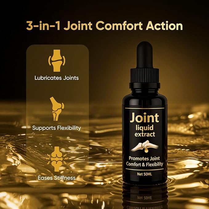 Joint Extract Liquid – Herbal Blend with Turmeric White Willow Bark Devil’s Claw &amp Ginger Root – Vegan Wild-Harvested Easy-Mix Dropper – 50ml