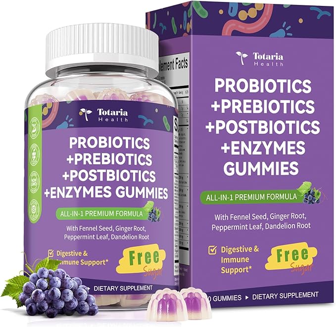 Totaria Women's Multivitamin Gummies &amp Pro Pre Postbiotics Gummies Bundle