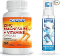 High Absorption Zinc and Magnesium Supplement and Magnesium Oil Spray - for Leg Cramps and Muscle Recovery