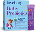 LOVEBUG Probiotics for Babies - Organic Baby Probiotics 6-12 Months for Baby Immune Support Gas Colic Diarrhea &amp Infant Constipation Relief Sugar-Free Tasteless Powder 30 Pack