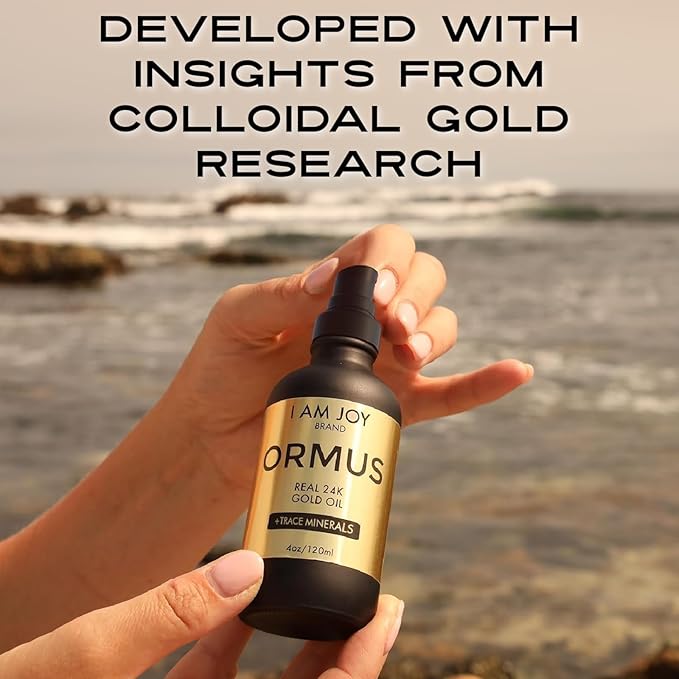 I Am Joy Co. Ormus Gold Oil Monoatomic | Supports Deeper Thought Intuitive Awareness &amp Dream Clarity | Rich with Minerals Platinum Iridium | Non-Chemical Extraction | 4oz