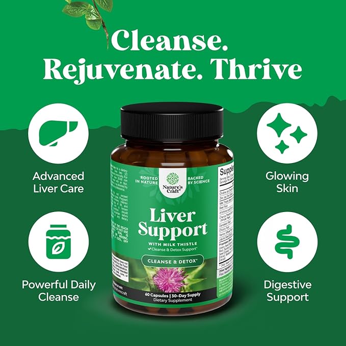 Bundle of Milk Thistle Liver Support Supplement and L Lysine 1000mg Nutritional Supplements - Herbal Liver Supplement with Silymarin Milk Thistle - L-lysine Essential Amino Acids Supplement