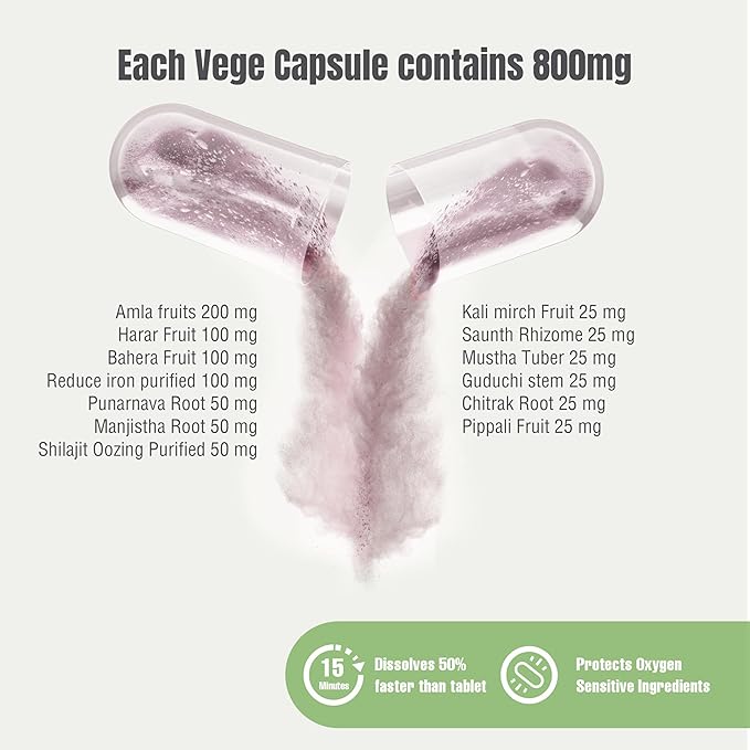 Herbsforever Iron Plus Capsules Supplement Promotes Iron Level 60 Capsules