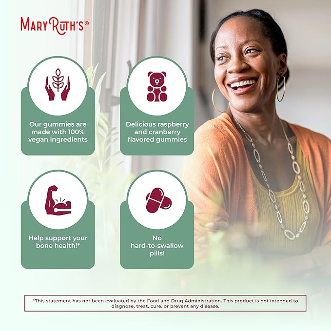 MARYRUTH'S Multivitamin Gummies for Women Ages 14+ | Immune Support | Hair &amp Skin Health | Reproductive Health | Vitamin A C D E B6 B12 Biotin Zinc Iodine | Organic | Vegan | Non-GMO | 60 Count