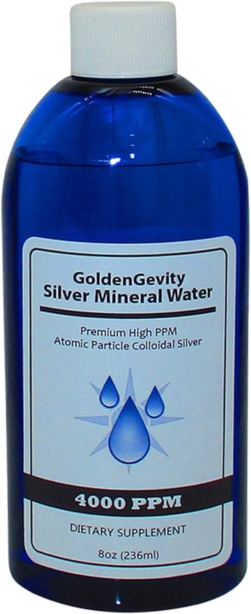 4000 PPM Bioactive Atomic Colloidal Silver 8 oz | Non-Toxic Non-GMO Trace Mineral Immune Support Supplement