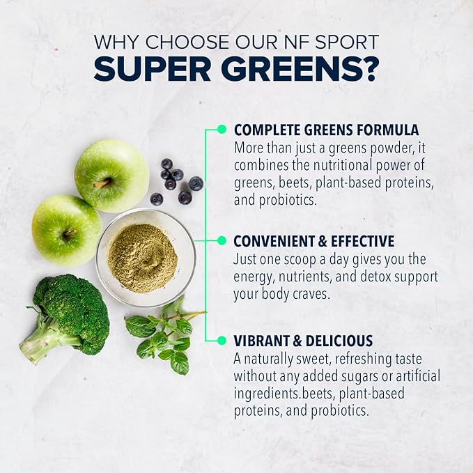 Super Greens Beet Infused Superfood Powder – Organic Green Superfoods Protein Antioxidants &amp Probiotics Supports Healthy Blood Pressure Digestion &amp Energy Boost (Green Apple 30 Servings)