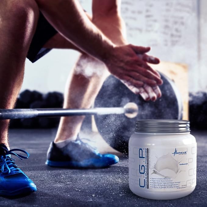 Metabolic Nutrition CGP Creatine Glycerol Phosphate 100% Micronized Creatine Powder Pre Intra Post Workout Supplement Fruit Punch 400 Grams (40 Servings)