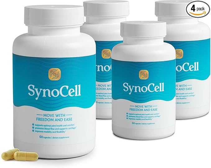 Glucosamine Chondroitin Complex 4 Pack Back Neck and Joint Support Supplement with Boswellia Quercetin &amp MSM - Renew Your Joints from The Inside Out - Move with Freedom and Ease