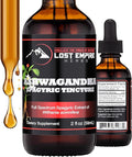 Lost Empire Herbs Ashwagandha Spagyric Tincture - Liquid Drops Root Extract for Men Women Sleep Cortisol - Best Ashwagandha Supplement USA Grown Organic (2 fl oz)