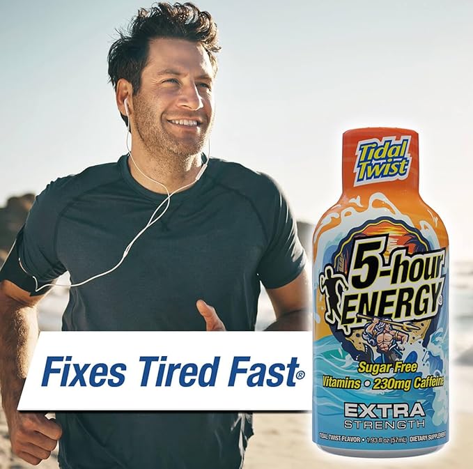 5-hour ENERGY Extra Strength Energy Shot Tidal Twist (1.93 oz. 30 Count) Zero Calories &amp Sugar-Free 230 mg Caffeinated Energy Shot Amino Acids &amp B Vitamins Dietary Supplements  Pina-Col
