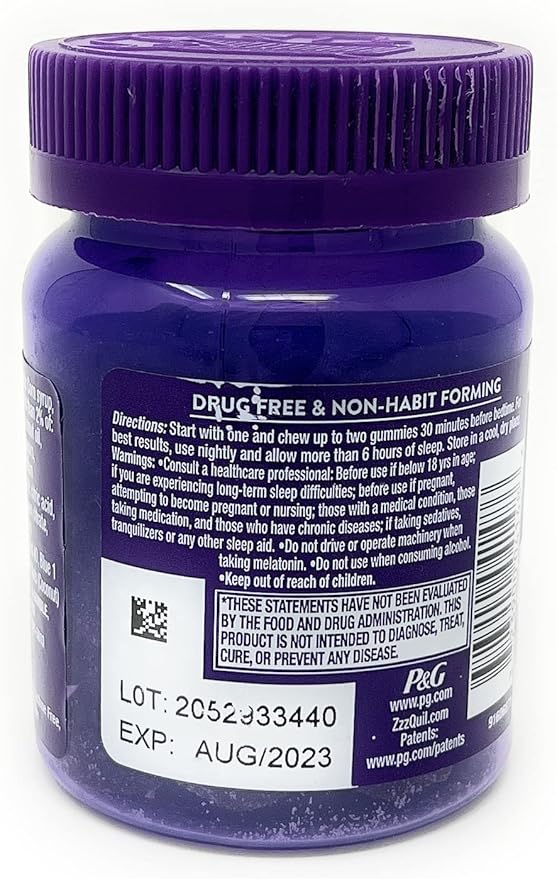 ZzzQuil Pure Zzzs Melatonin Natural Flavor Sleep Supplement Gummies with Chamomile Lavender &amp Valerian Root 6mg per Serving 30 Gummies (Pack of 2)