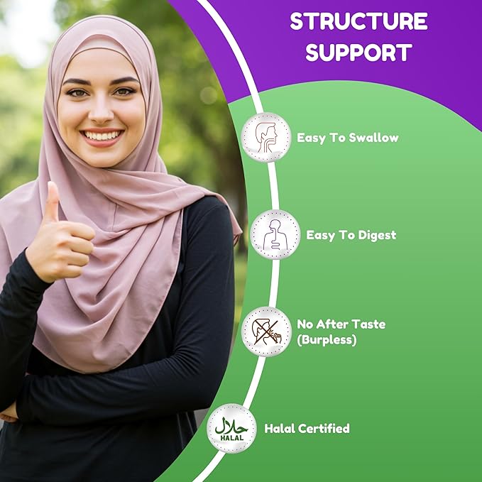 SHIFAA NUTRITION Halal Joint Support Supplement w/Glucosamine Chondroitin MSM | 2820mg 30 Servings | Non-GMO